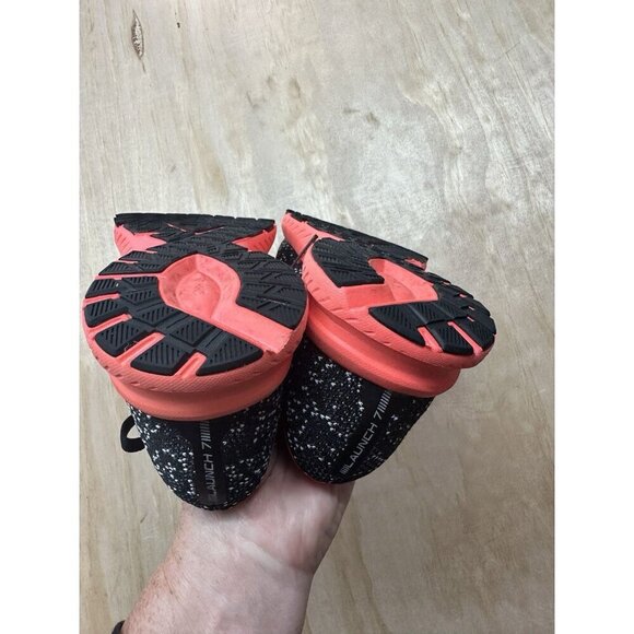 Brooks Launch 7 Women 11.5 Shoes Road Running Neutral Trainer Comfy Black Orange - Picture 4 of 5